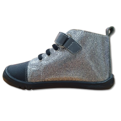 Botas respetuosas Piruflex Gliter CENIZA Gris PF186-4 Brilli puntera negra