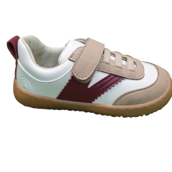 Calzado Respetuoso Coqueflex Deportivas 15503 Suede Micro 15 Salino Beige, Burdeos y Blanco