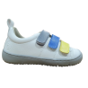 Deportivas respetuosas Coqueflex Blanco, Amarillo, Azul y gris, suela gris 15297 microfibra 3 velcros