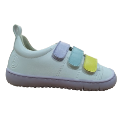 Deportivas respetuosas Coqueflex Blanco, Amarillo, Azul, Lila suela lila 15297 microfibra