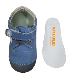 Deportivas respetuosas Andanines Azul 1 velcro estrella 242201-5 Seta Celeste Piel