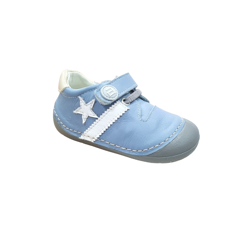 Deportivas respetuosas Andanines Azul 1 velcro estrella 242201-5 Seta Celeste Piel