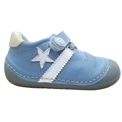 Deportivas respetuosas Andanines Azul 1 velcro estrella 242201-5 Seta Celeste Piel