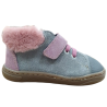 Botines respetuosos Andanines Gris y Rosa 1 velcro Piel 242901-10 Pelo