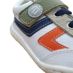 Deportivas respetuosas Andanines Blanco, Naranja, Azul, Beige 1 velcro Microfibra y Piel 242904-4