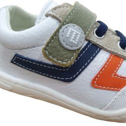 Deportivas respetuosas Andanines Blanco, Naranja, Azul, Beige 1 velcro Microfibra y Piel 242904-4