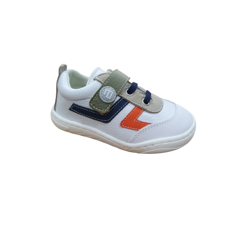 Deportivas respetuosas Andanines Blanco, Naranja, Azul, Beige 1 velcro Microfibra y Piel 242904-4