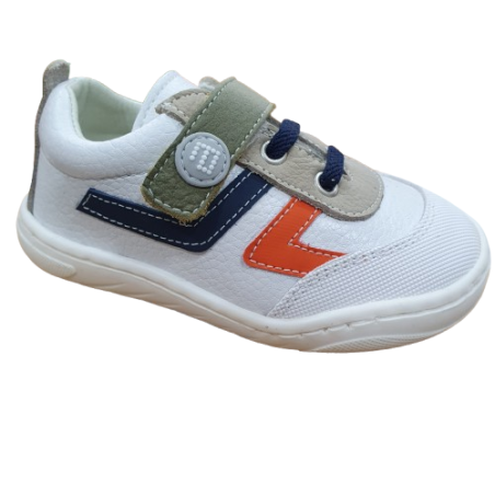 Deportivas respetuosas Andanines Blanco, Naranja, Azul, Beige 1 velcro Microfibra y Piel 242904-4