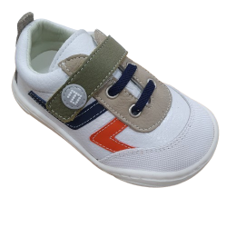 Deportivas respetuosas Andanines Blanco, Naranja, Azul, Beige 1 velcro Microfibra y Piel 242904-4