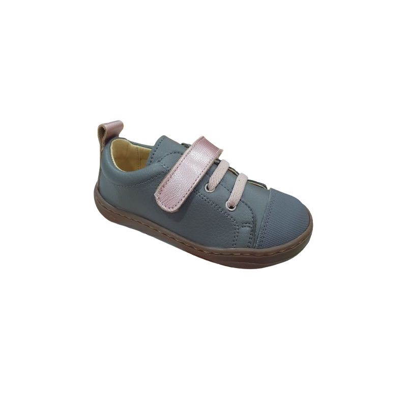 Zapatos respetuosos Andanines Gris y Rosa Metalizado Brilli 242384-12 Kobe con Eclat Gris Gum Microfibra