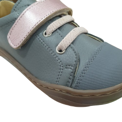 Zapatos respetuosos Andanines Gris y Rosa Metalizado Brilli 242384-12 Kobe con Eclat Gris Gum Microfibra