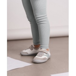 Deportivas respetuosas Coqueflex Blanco, gris y Verde aguamarina suela gris 15503 Suede Micro 15 Vapore