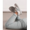 Deportivas respetuosas Coqueflex Blanco, gris y Verde aguamarina suela gris 15503 Suede Micro 15 Vapore