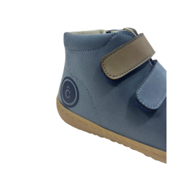 Botas respetuosas Coqueflex Marrón y Azul Suela Marrón 15506 3 velcros