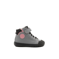 Coquette - 15501ROLER Negro Piel Engomada Gris - Rosa