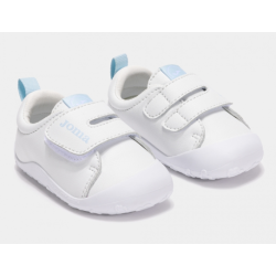 Deportivas respetuosas Joma Infantil Barefoot Piel Teddy Baby 2505 Blanco y Azul