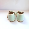 Zapatillas de casa barefoot de algodón reciclado menta 1 velcro Pegres - BF01U Mint