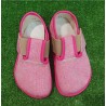 Zapatillas de casa barefoot de algodón rosa 1 velcro Pegres - BF01 Pink