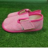 Zapatillas de casa barefoot de algodón rosa 1 velcro Pegres - BF01 Pink