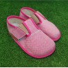 Zapatillas de casa barefoot de algodón rosa 1 velcro Pegres - BF01 Pink