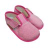 Zapatillas de casa barefoot de algodón rosa 1 velcro Pegres - BF01 Pink