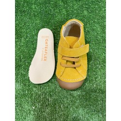 Zapatillas respetuosas Andanines Piel Dijon Mostaza 1 velcro