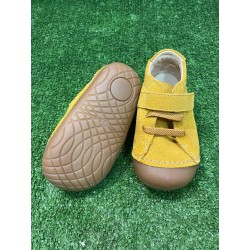 Zapatillas respetuosas Andanines Piel Dijon Mostaza 1 velcro