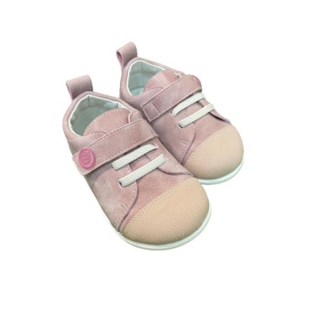 Zapatillas respetuosas Rosa Andanines Piel Pontiac Pale 1 velcro