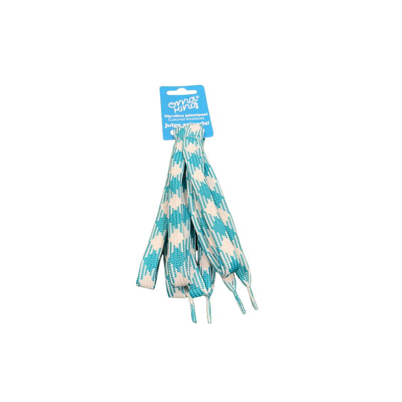 Cordones 120 cm Azul Blanco Omaking