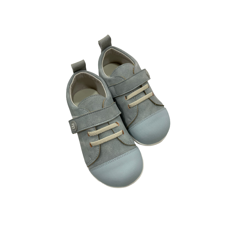 Zapatillas respetuosas Azul Andanines Piel Pontiac Celeste 1 velcro