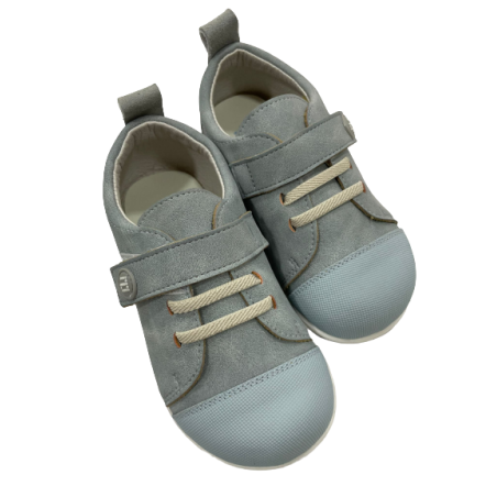 Zapatillas respetuosas Azul Andanines Piel Pontiac Celeste 1 velcro