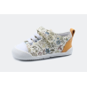 Calzado respetuoso Blanditos Ariel Flores Vainilla 1 velcro piel