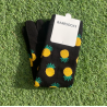 Calcetines de dedos negro con piña Baresocks