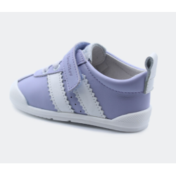 Calzado respetuoso Blanditos Iris Lila y blanco 1 velcro piel