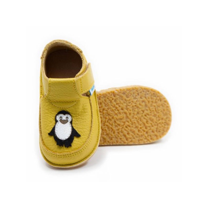 Sandalias respetuosas DODO amarillas con pingüino DODO Shoes – Penguin yellow