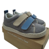 Calzado respetuoso Zapy gris, azul y beige 2 velcros AG210372 BARENTS PIEDRA