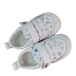 Deportivas respetuosas Zapy Blanco Arcoiris Dinosaurios 1 velcro AG201401 BLANCO