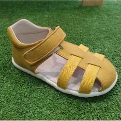 Sandalias respetuosas Piruflex Mostaza Piel PF290-2 SUEDE 15 AMARILLO Pirufin