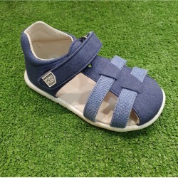 Sandalias respetuosas Piruflex Azul Piel PF290-5 SUEDE 15 MARINO Pirufin