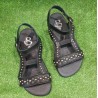 Sandalias respetuosas Blandy's Essence Rocker Negro suela minimalista 3mm Tachuelas Bombato Black