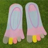 Calcetines de dedos algodón combi rosa y azul talla única (34-40) invisibles