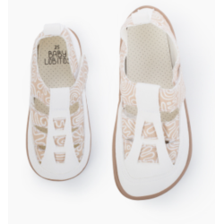 Sandalias romanas Baby Lobitos Vanatu, blanco y beige