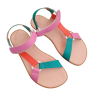 Sandalias respetuosas Coqueflex Microfibra Rosa, verde y naranja, 15113 Chicle