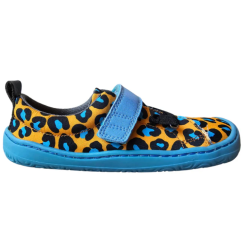 Calzado respetuoso Poppis Leopardo animal Print azul, amarillo y negro