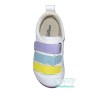 Deportivas respetuosas Coqueflex Blanco, Amarillo, Azul, Lila suela lila 15297 microfibra