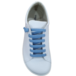 Calzado respetuoso Coqueflex Adultos Blanco cordones Azules Microfibra 4364 ONMICRO